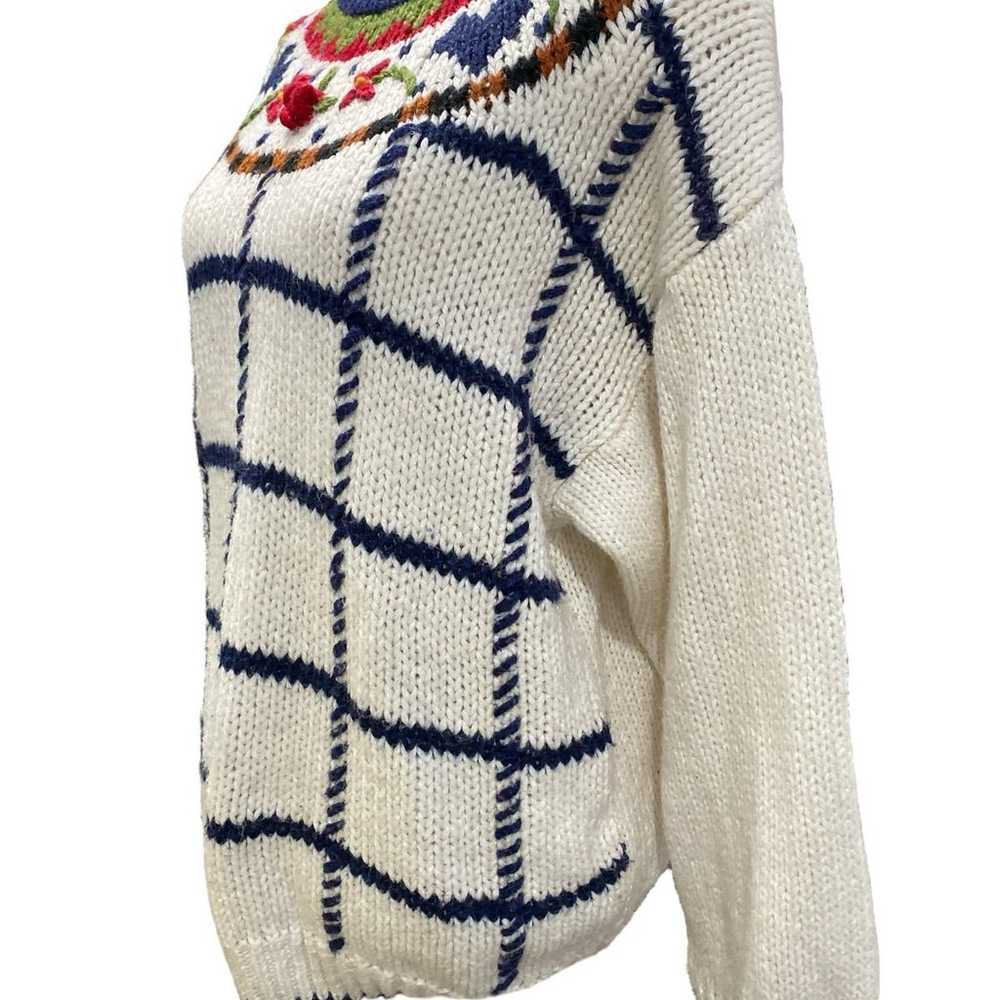 Vintage Knitted By Hand Back Road Blues Women’s S… - image 2