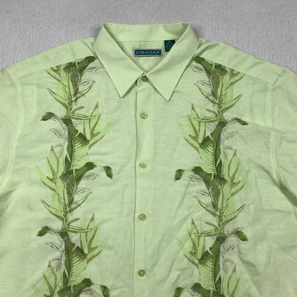 Cubavera Cubavera Shirt Hawaiian Mens XL Green Fl… - image 2