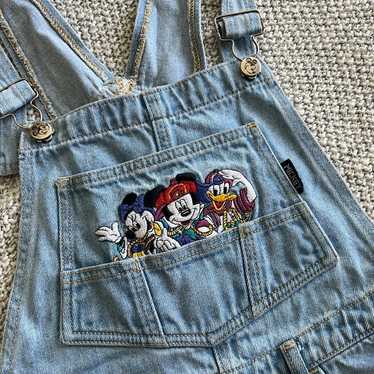90s Vintage Denim Mickey and Friends Overalls