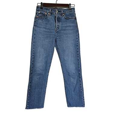 Levi's Premium "Wedgie Straight" Jeans Raw Hem Bu… - image 1
