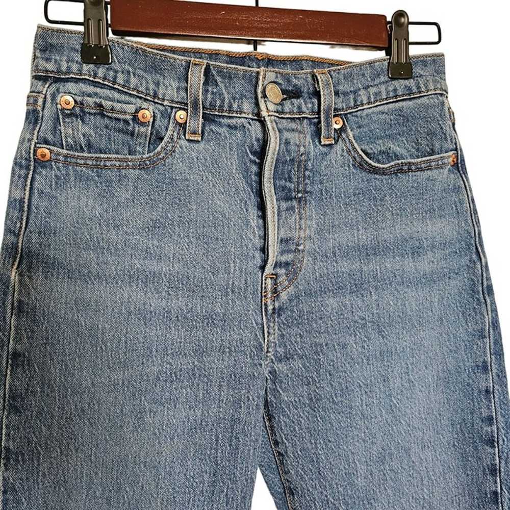 Levi's Premium "Wedgie Straight" Jeans Raw Hem Bu… - image 2