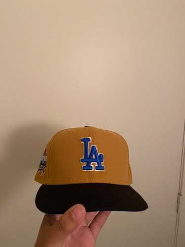 New Era San Francisco Giants Beer Pack 25th Anniversary Patch Hat Club Exclusive 59Fifty Fitted Hat Gold/Indigo