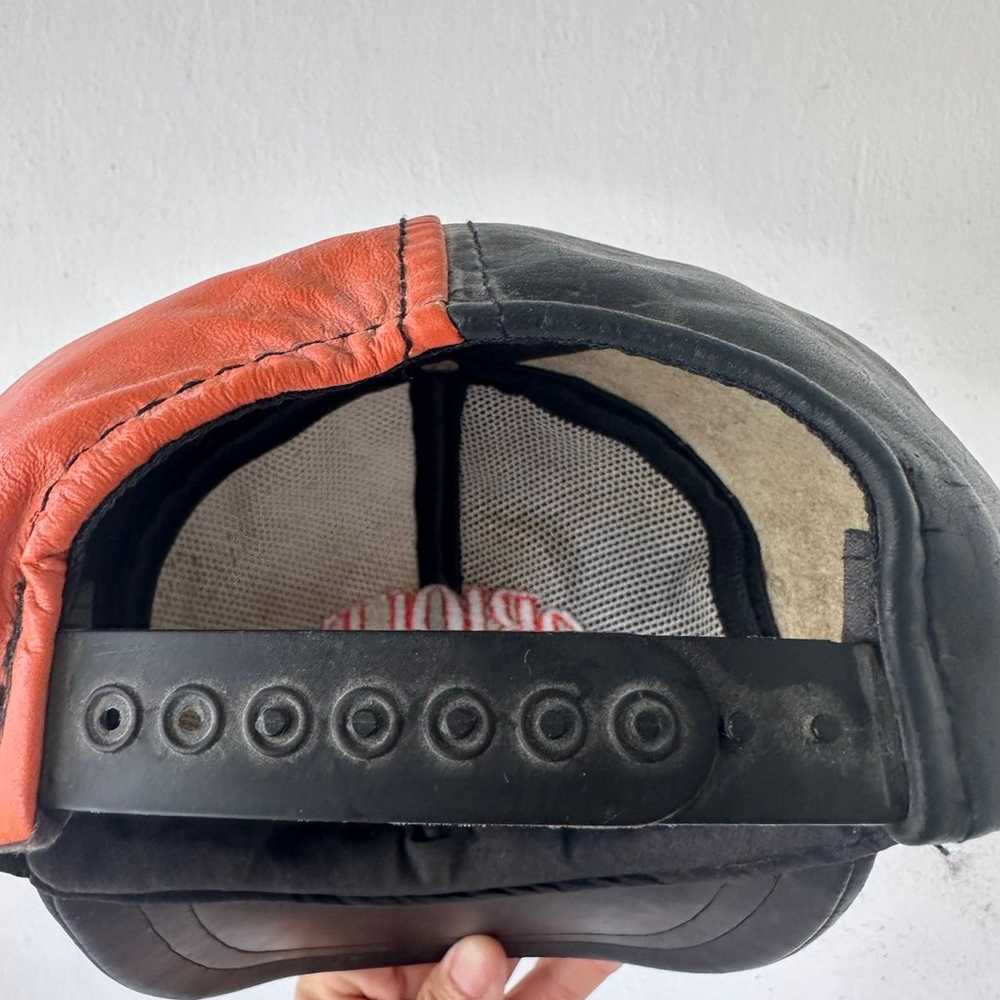 Vintage 90s Baltimore Orioles Leather SnapBack Hat - image 7