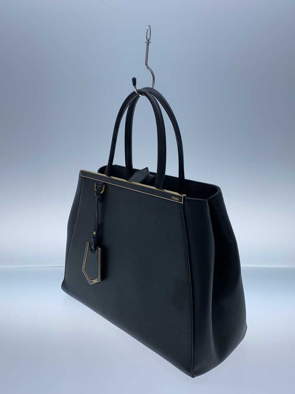 Fendi Shoulder Bag Leather Blk Plain Petite 2Jour… - image 2