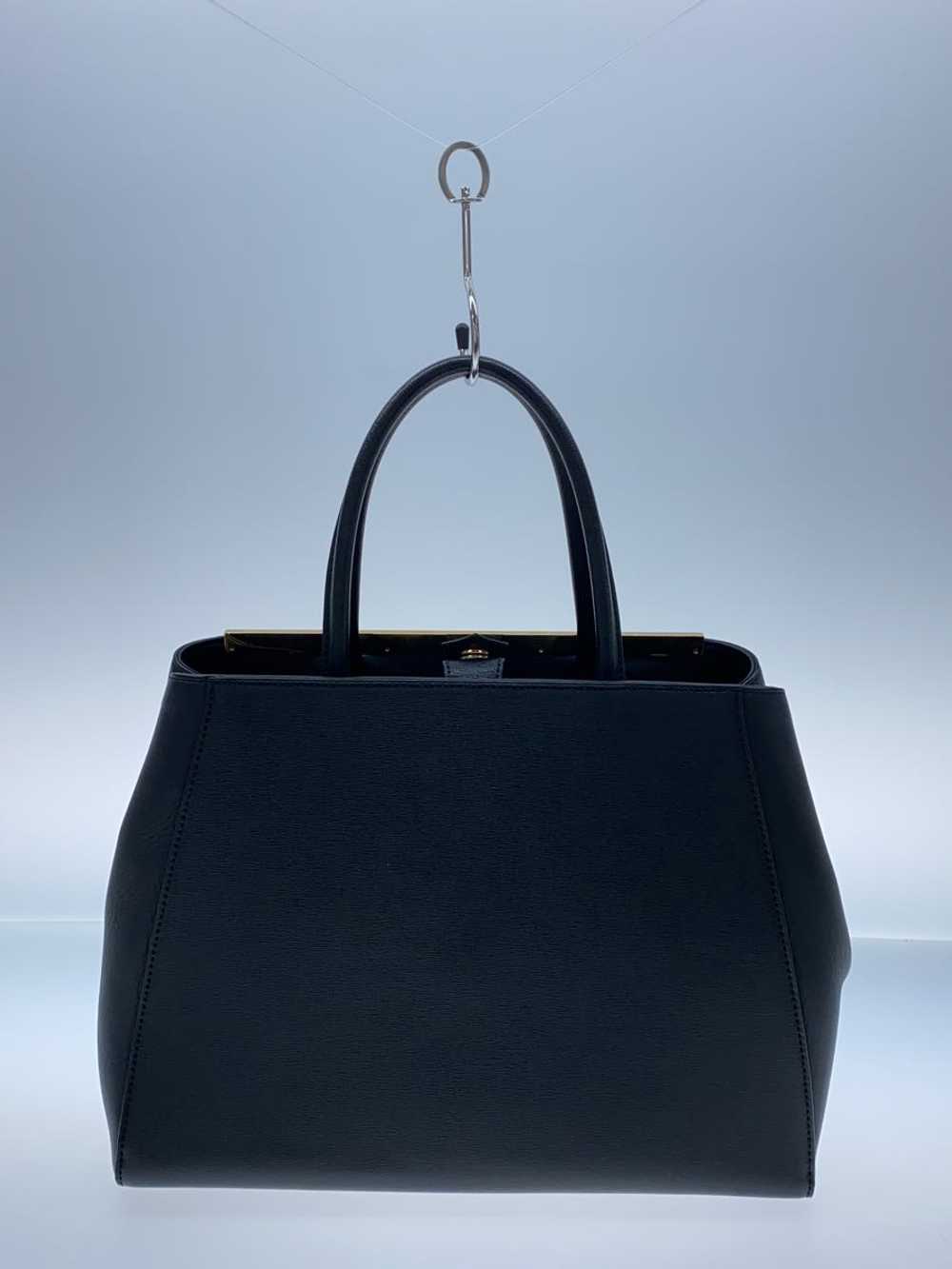 Fendi Shoulder Bag Leather Blk Plain Petite 2Jour… - image 3