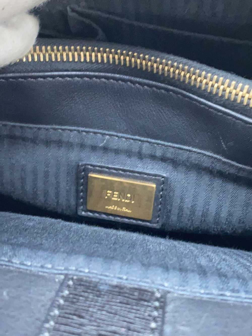 Fendi Shoulder Bag Leather Blk Plain Petite 2Jour… - image 5