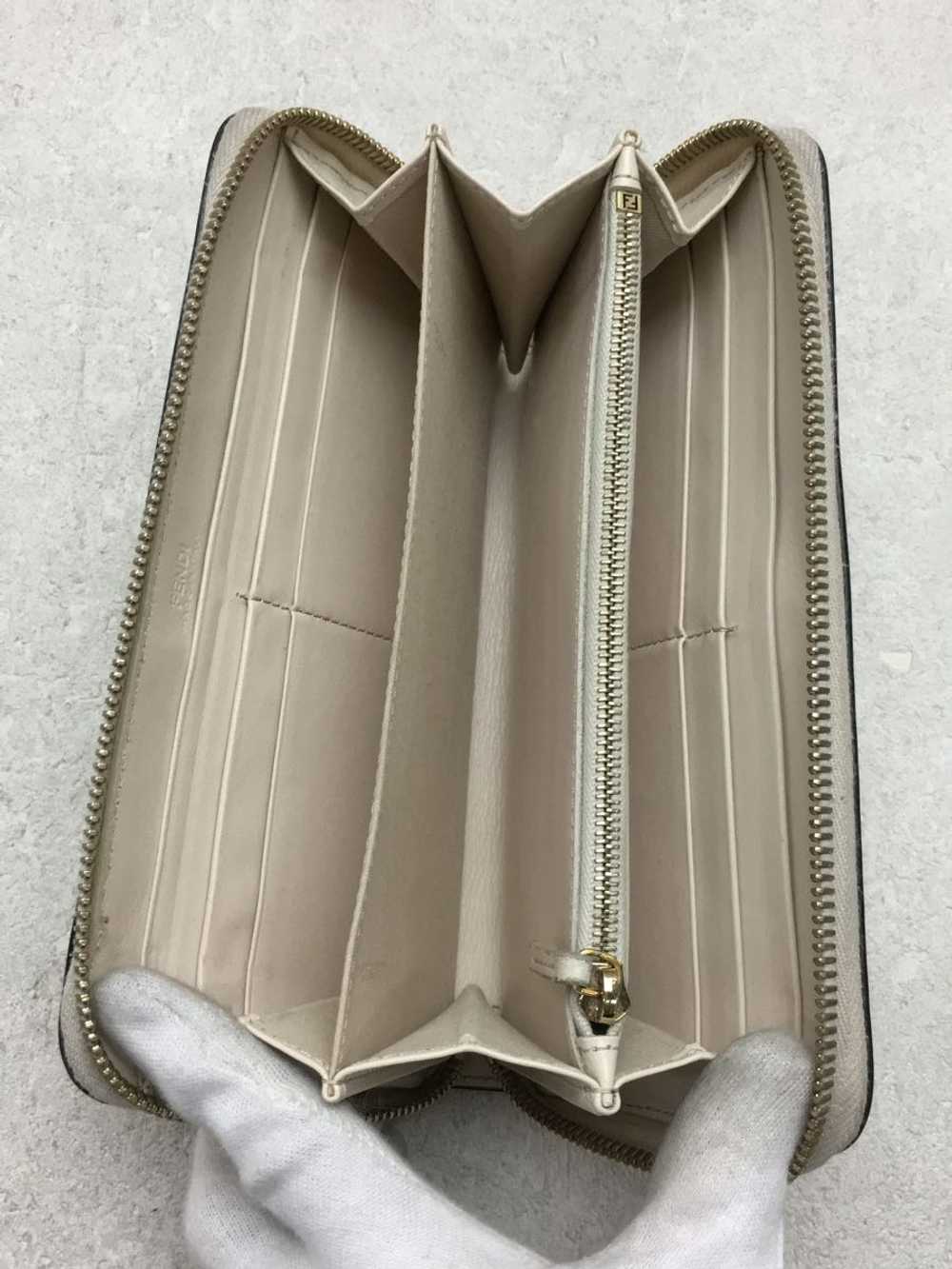 Fendi F Is Round Zip Long Wallet Leather Beg Plai… - image 4