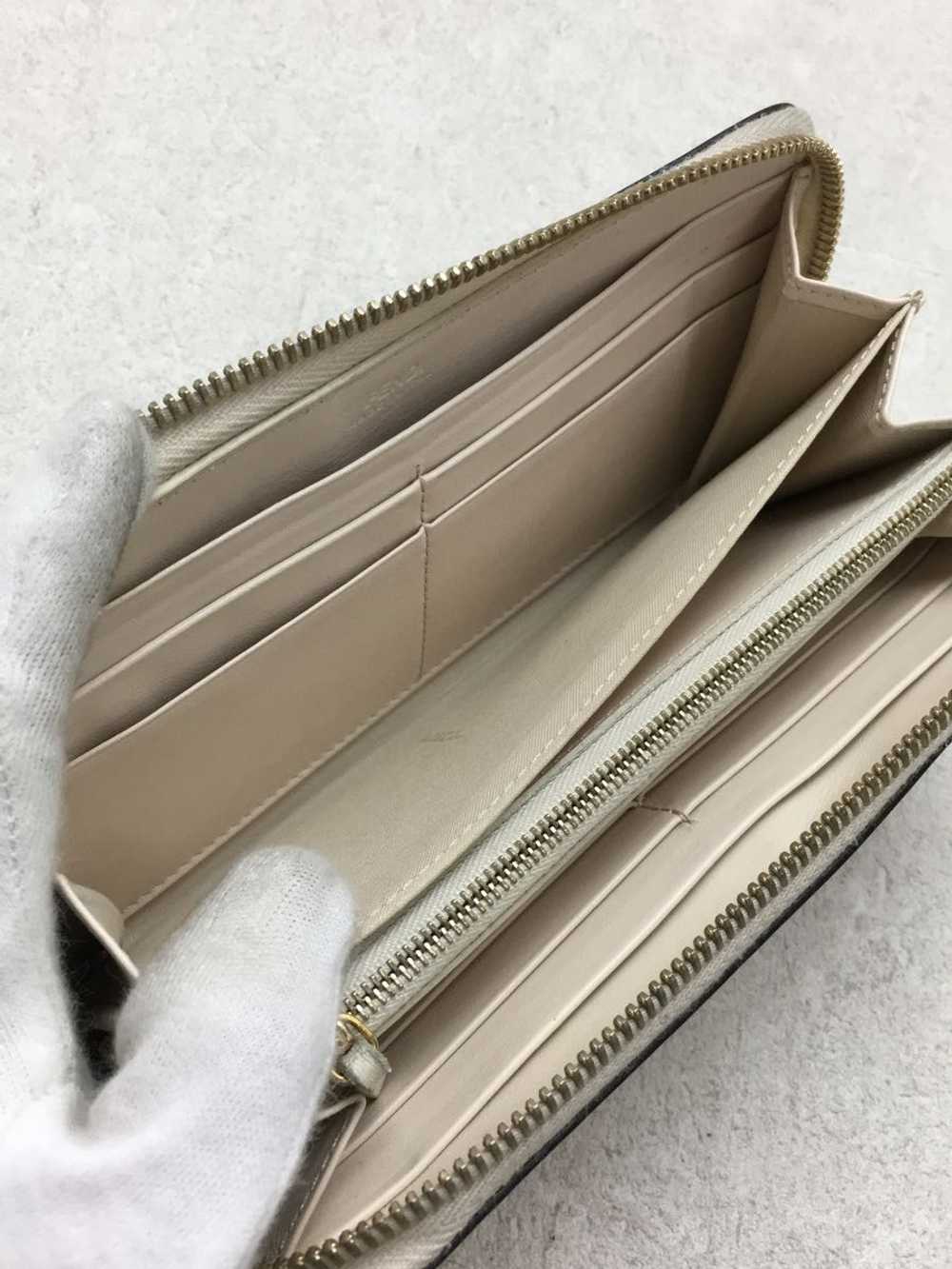 Fendi F Is Round Zip Long Wallet Leather Beg Plai… - image 6