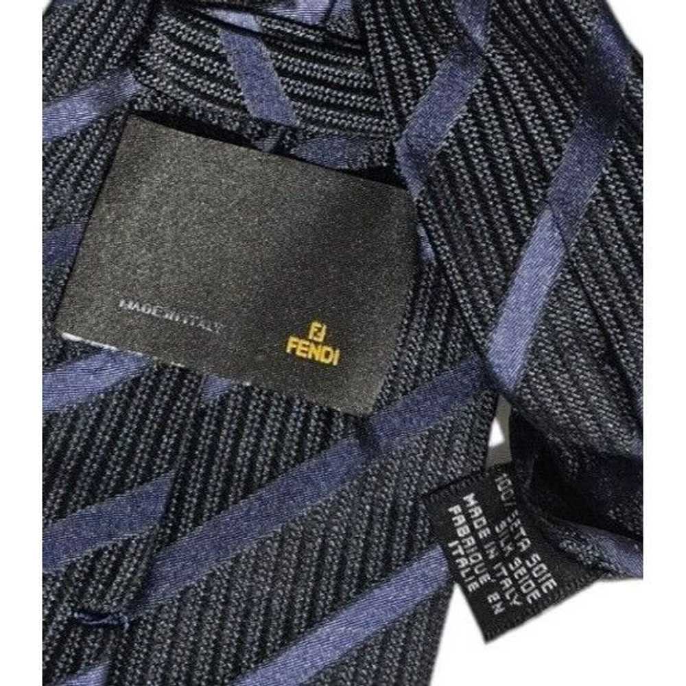 Fendi FENDI Striped Silk Tie ITALY 59"/ 4" EC - image 2