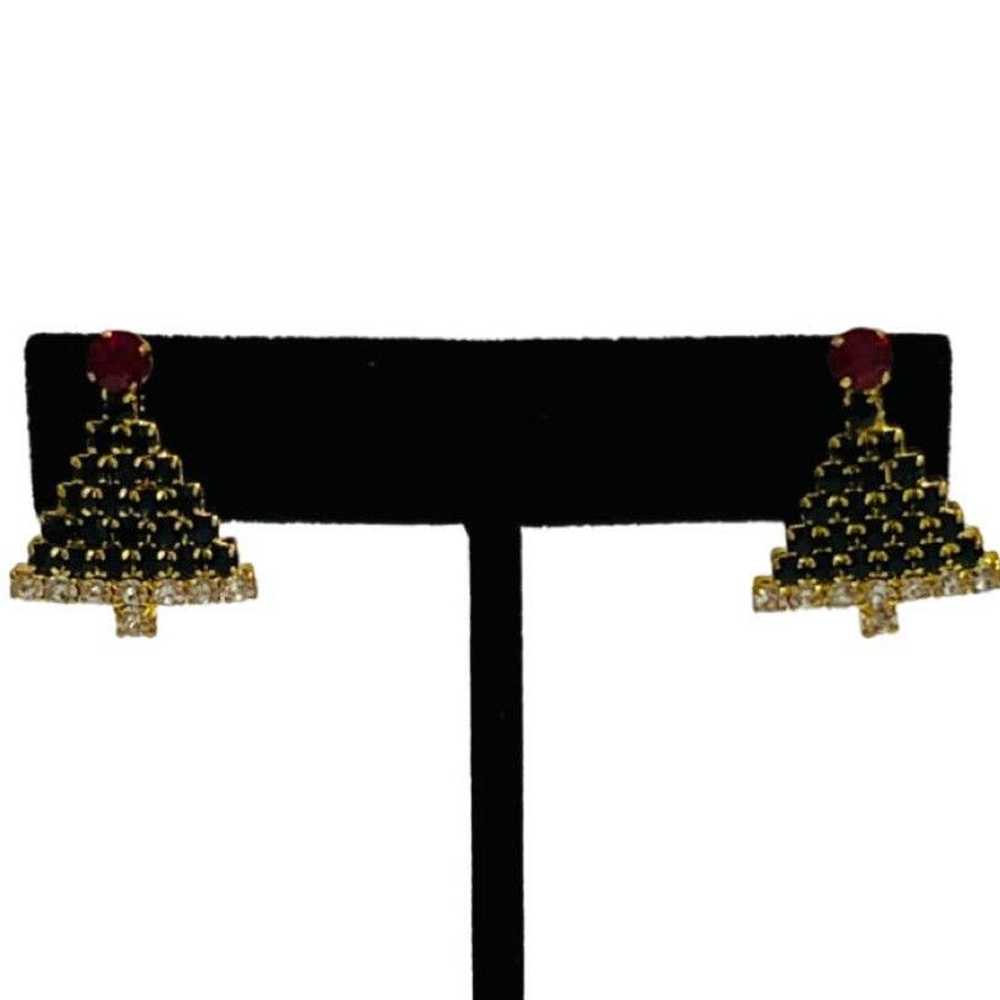Other 3 Pair Stud Christmas Tree Earrings Gold Mu… - image 3