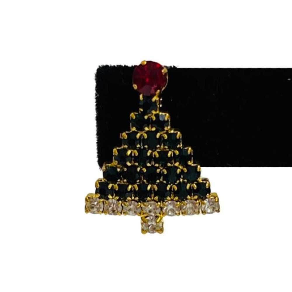 Other 3 Pair Stud Christmas Tree Earrings Gold Mu… - image 4