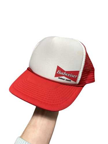 Vintage Vintage Budweiser Red Trucker Hat 90s y2k