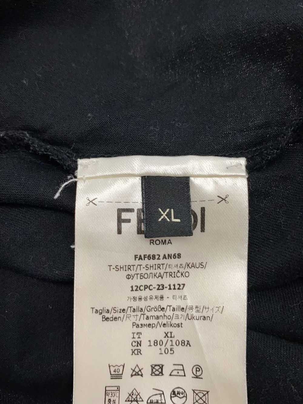 Fendi  T-Shirt XL Cotton Blk Faf682 Wear - image 4