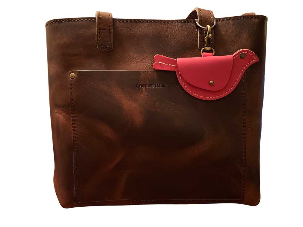 Portland Leather English tan medium zip crossbody… - image 1
