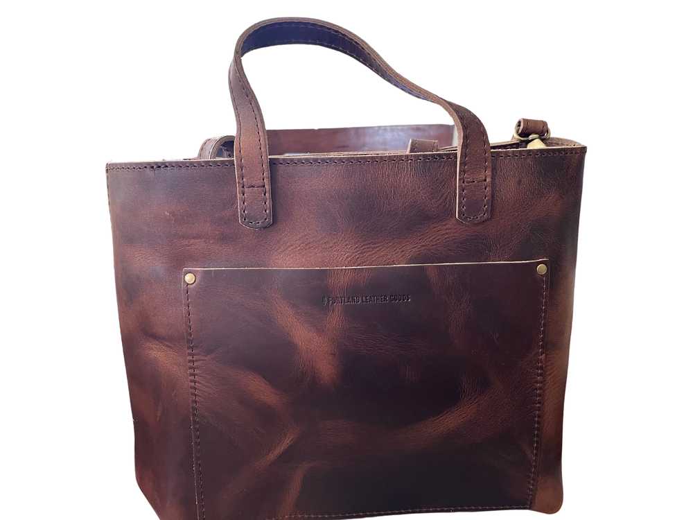 Portland Leather English tan medium zip crossbody… - image 5