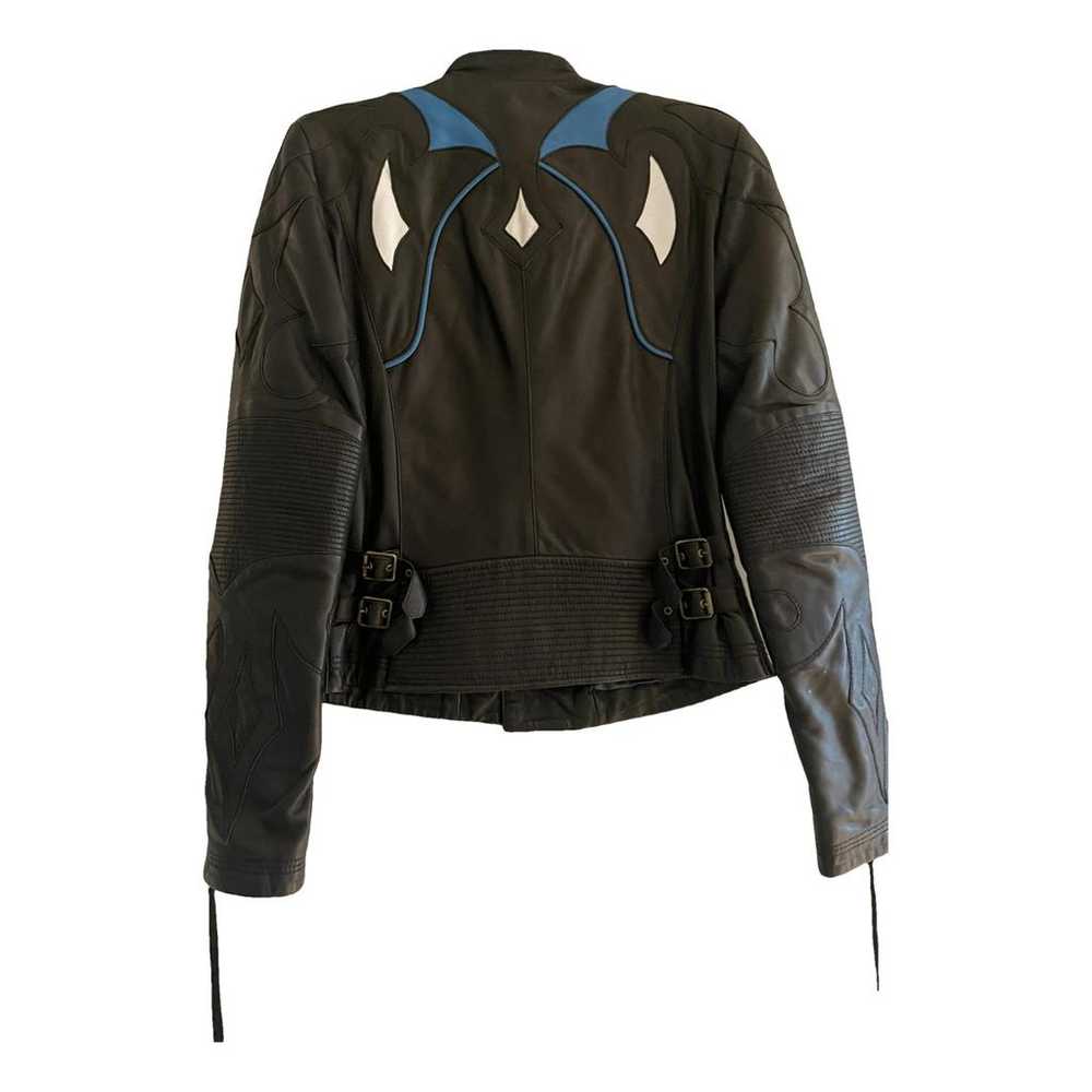 Just Cavalli Leather biker jacket - image 2