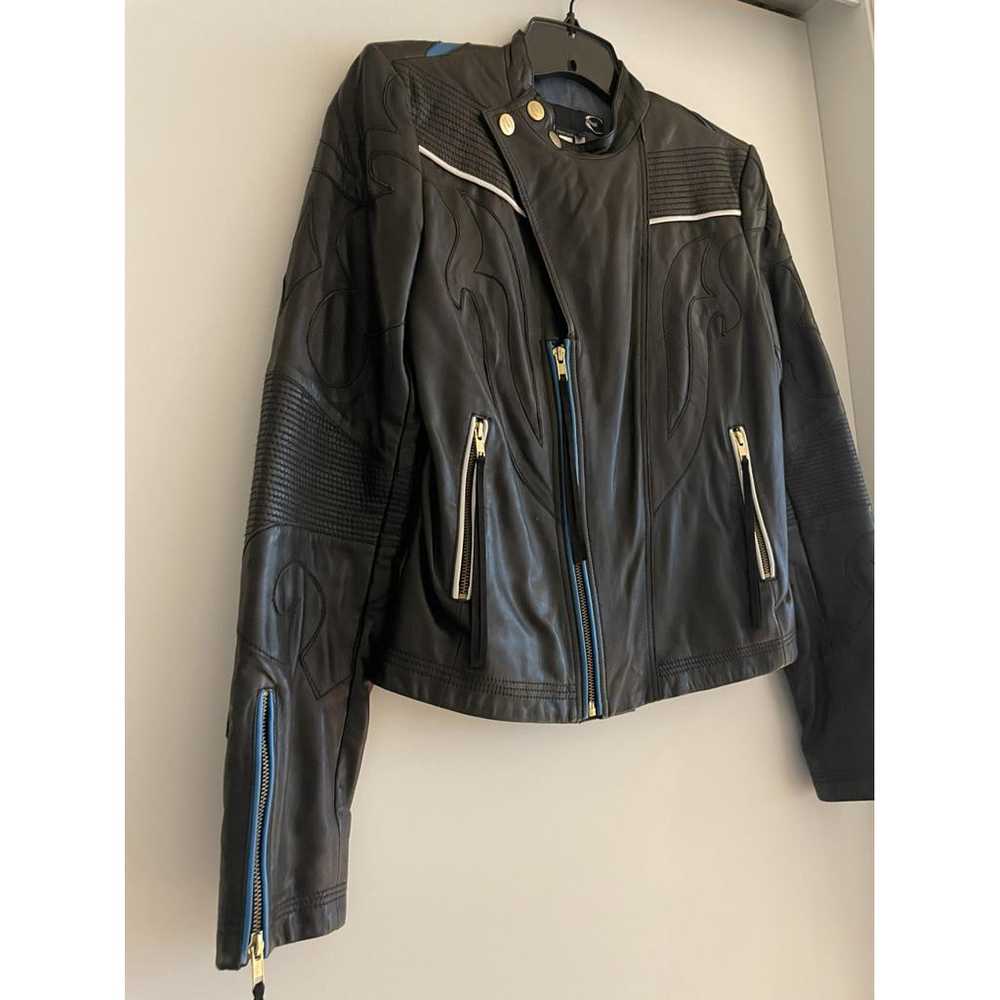 Just Cavalli Leather biker jacket - image 4