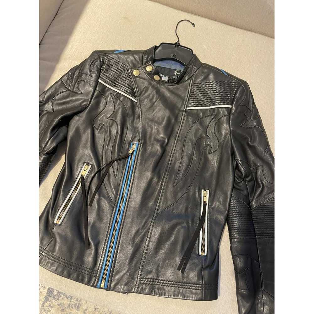 Just Cavalli Leather biker jacket - image 5
