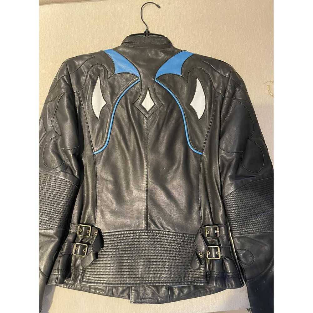 Just Cavalli Leather biker jacket - image 7