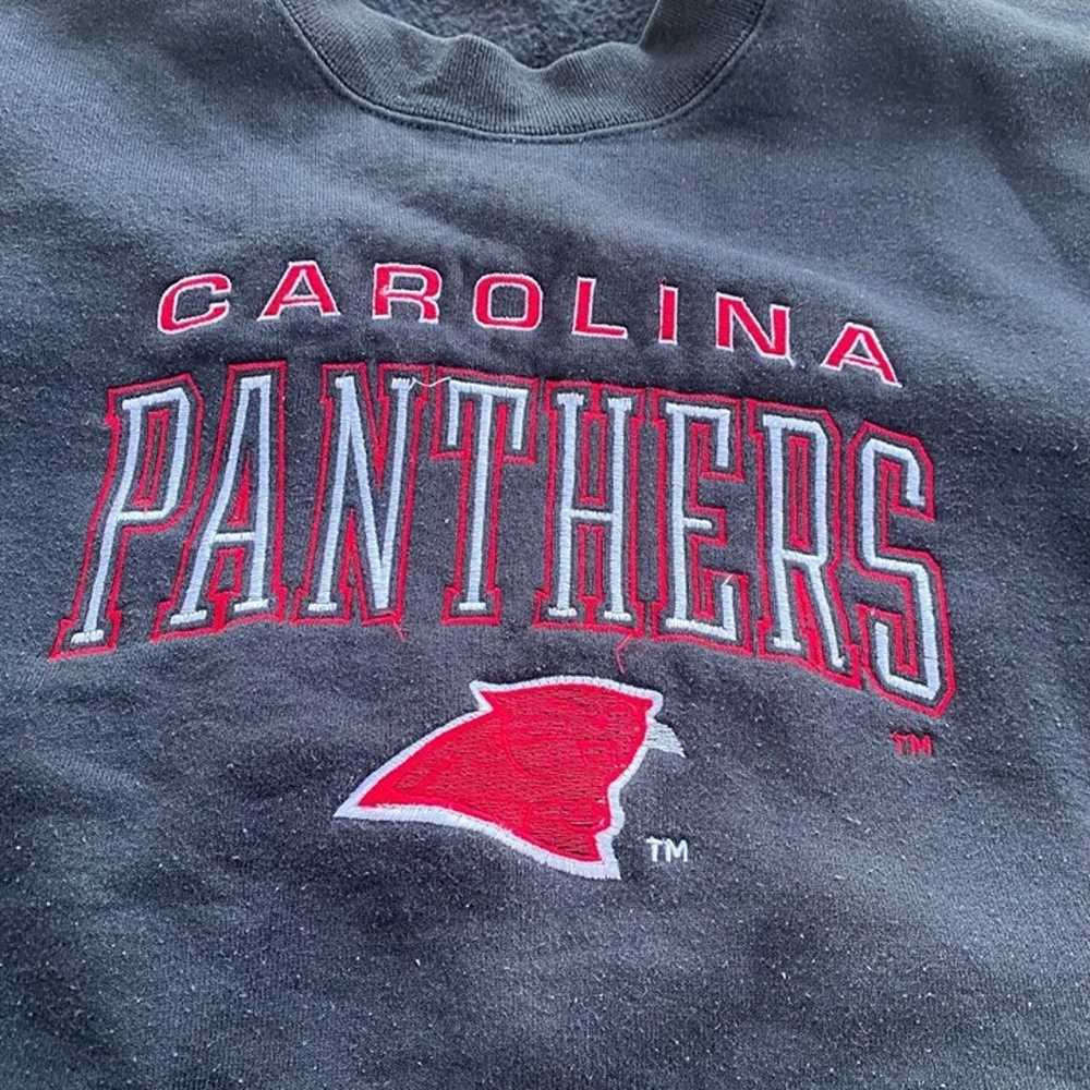Vintage NFL Carolina Panthers Embroidered Sweatsh… - image 2