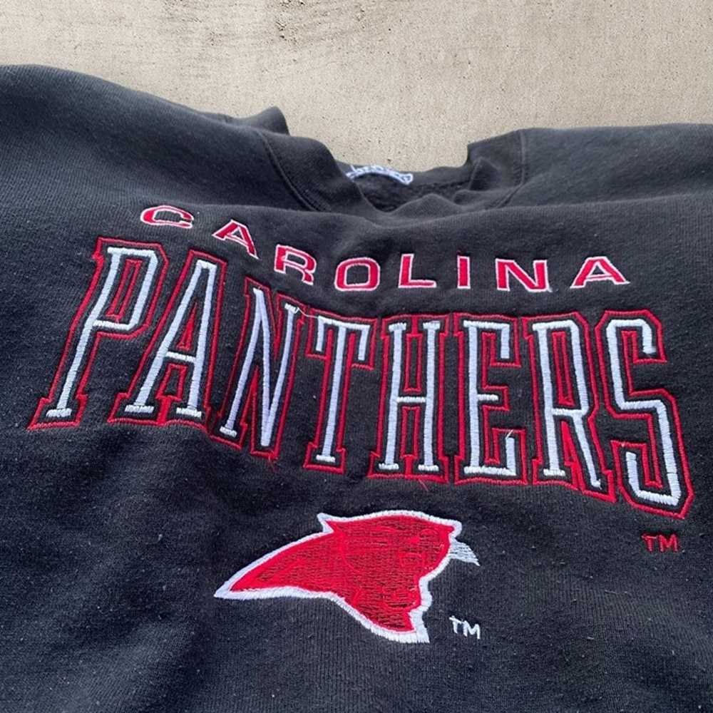 Vintage NFL Carolina Panthers Embroidered Sweatsh… - image 6