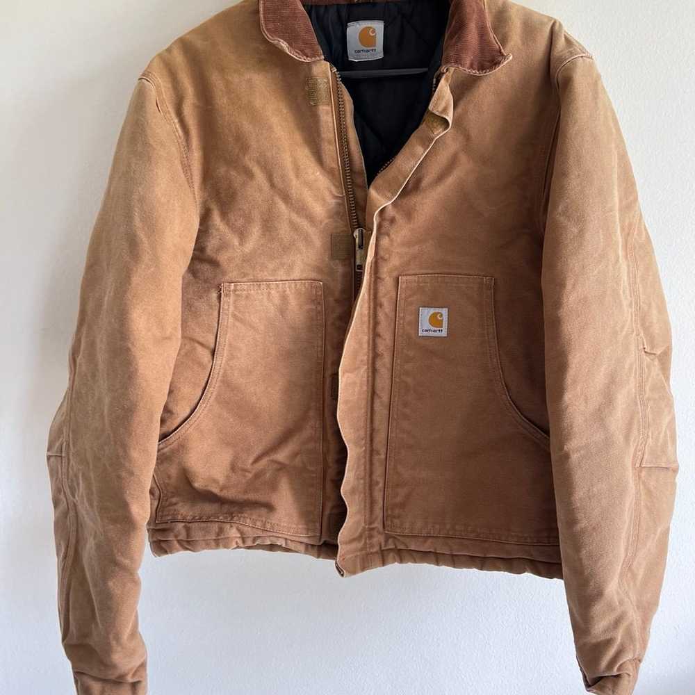 Vintage Carhartt Duck Quilted Thick Jacket READ M… - image 1