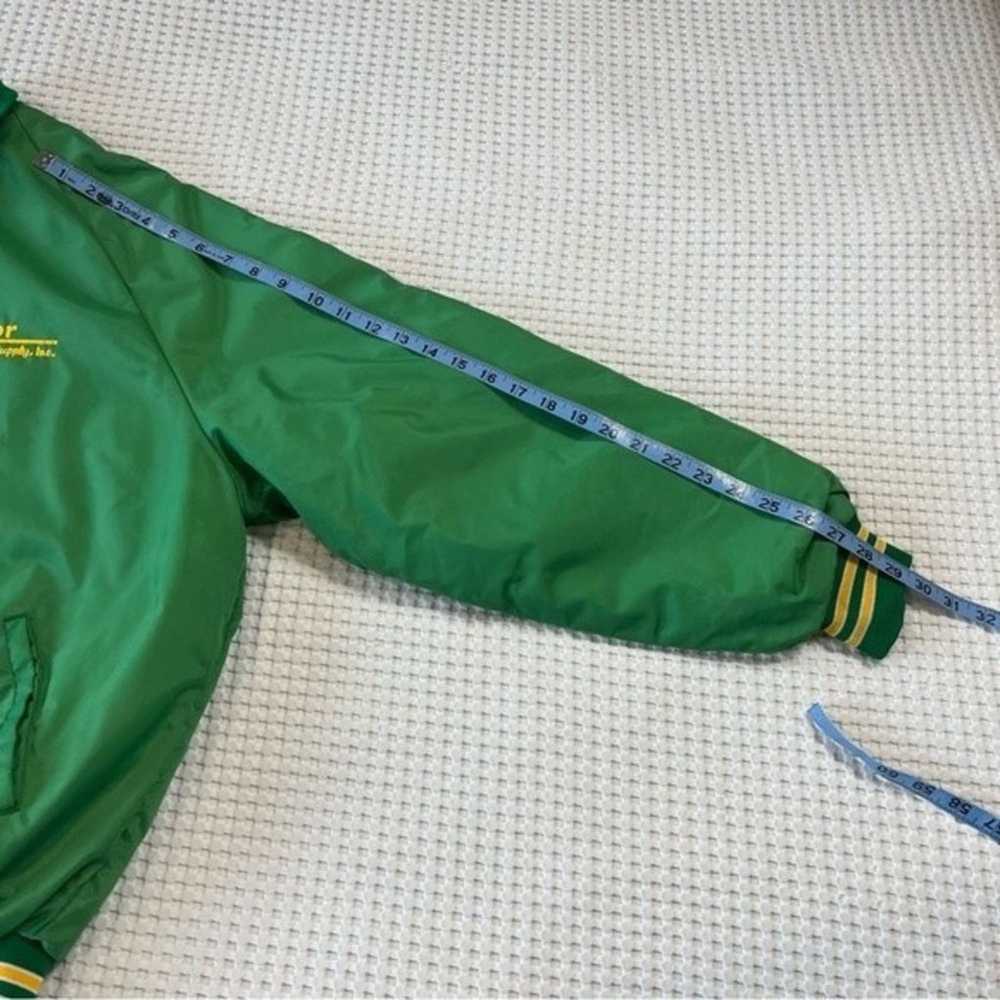 Varsity Jacket Taylor Electric Supply XL Green Ye… - image 10