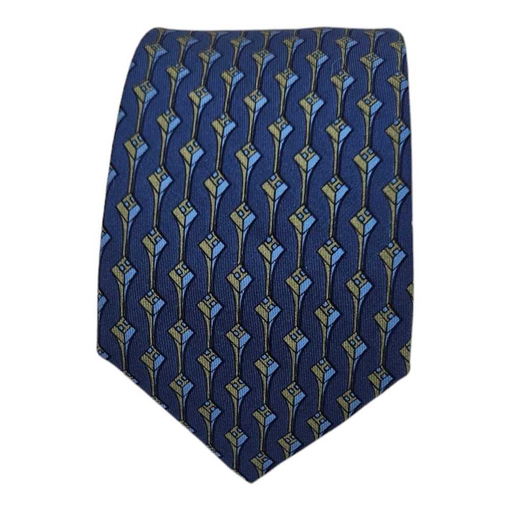 Hermes HERMÈS 922 HA Geometric Monogram "H" Tie F… - image 1