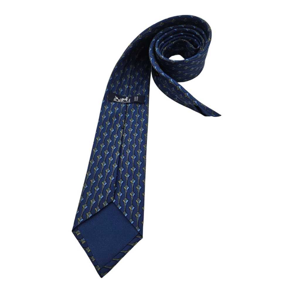 Hermes HERMÈS 922 HA Geometric Monogram "H" Tie F… - image 5