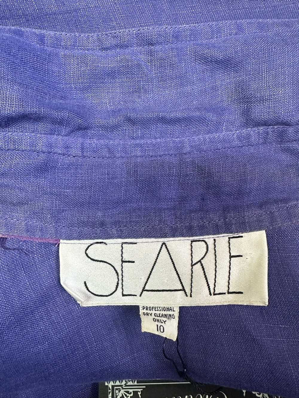 1990s Searle Purple Linen Shirt Dress - image 8