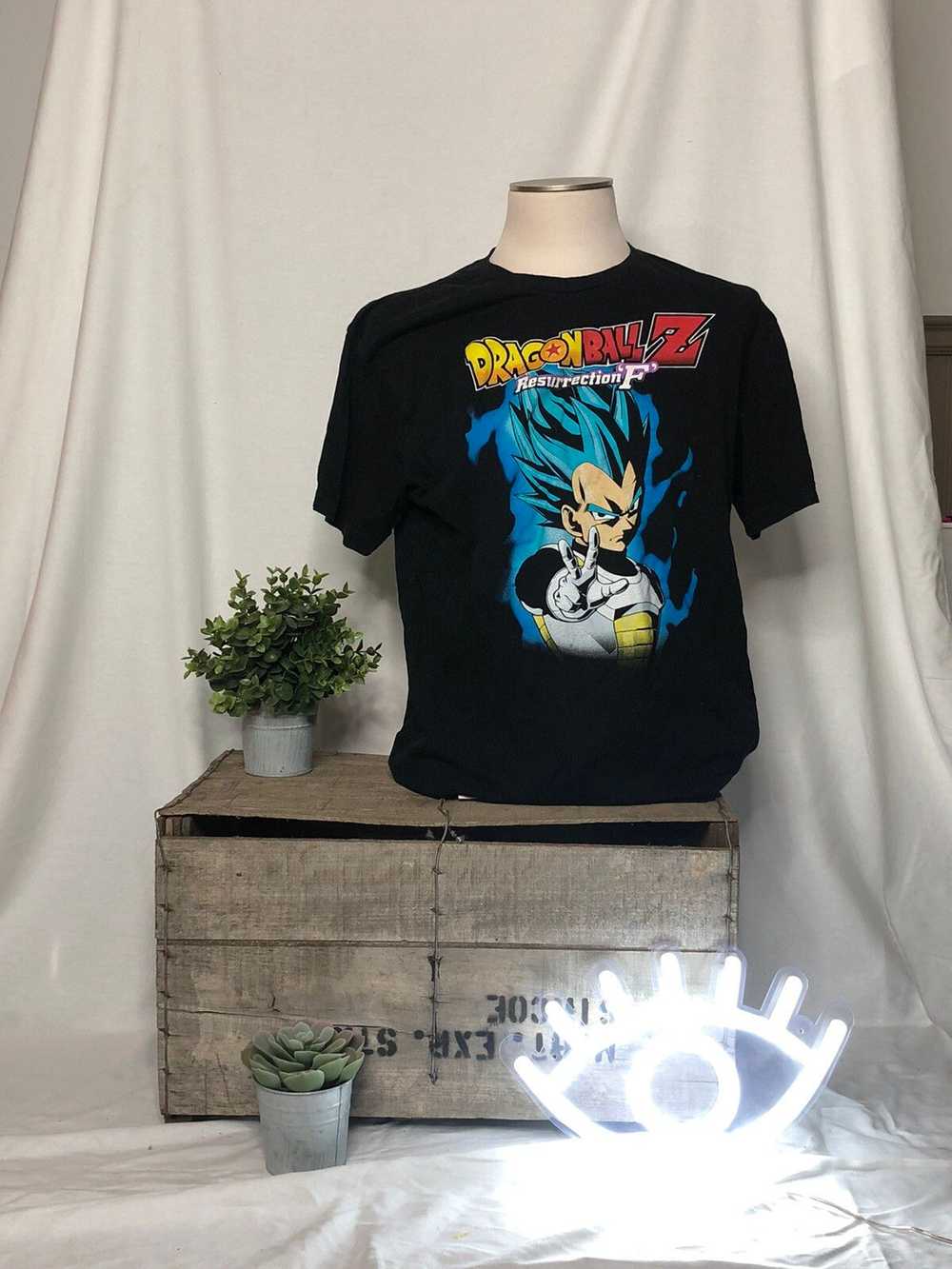 Vintage Dragon Ball Z Super Broly Black Rap Tee S… - image 1