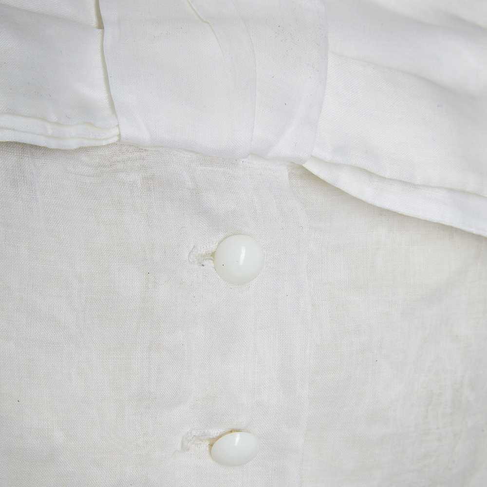 1950s Christian Dior White Cotton Blouse - image 5