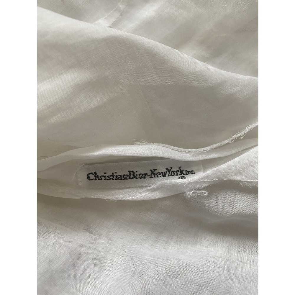 1950s Christian Dior White Cotton Blouse - image 6