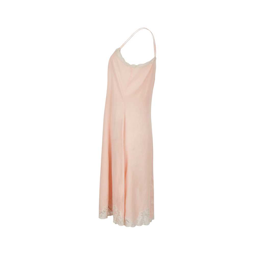 1930s Peach Silk and Lace Insert Slip Dress - image 2