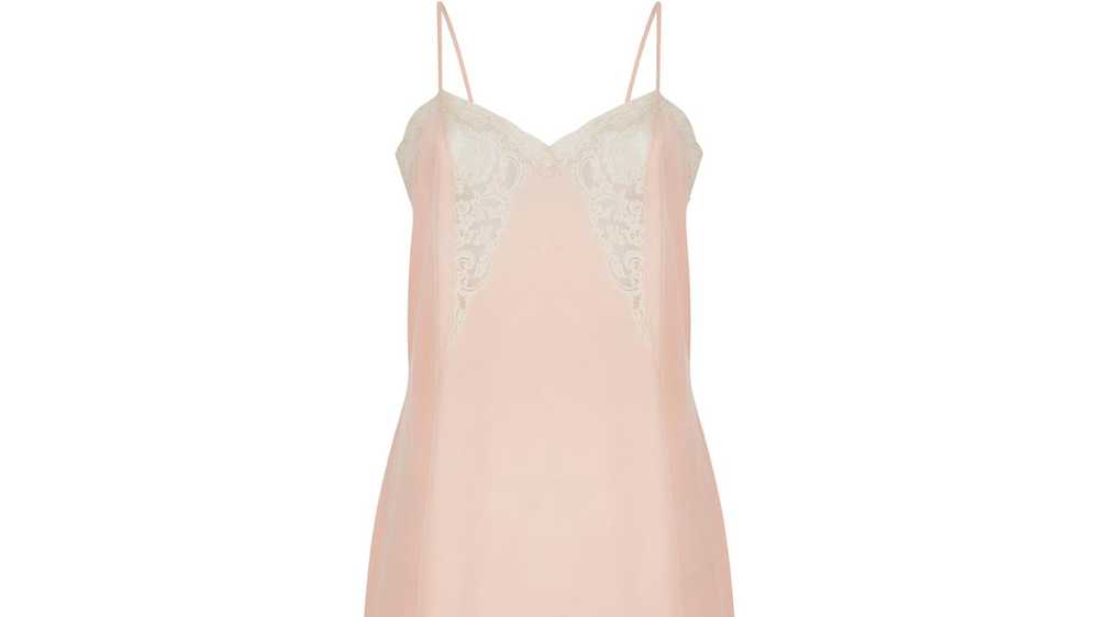 1930s Peach Silk and Lace Insert Slip Dress - image 5