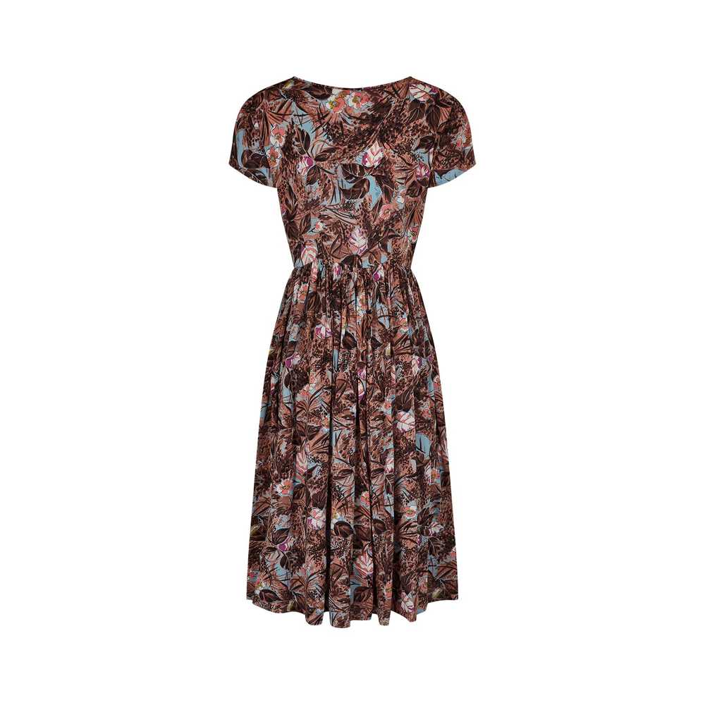 1940s Cold Rayon Floral Print Dress - image 4
