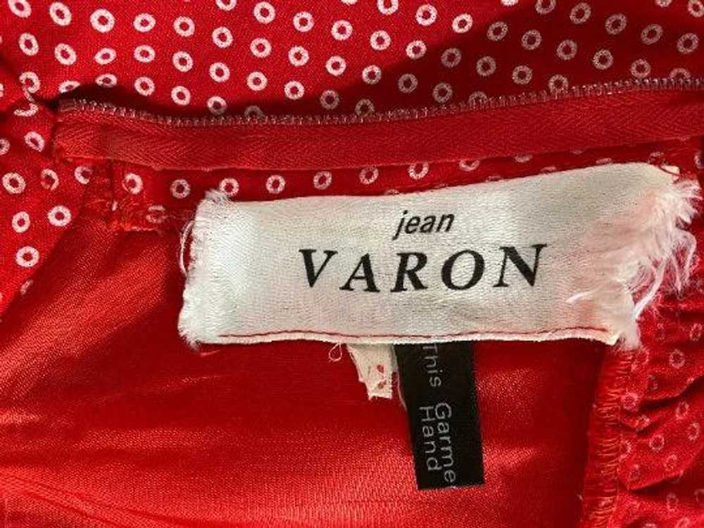 1970s Jean Varon Red Circle Print Tunic Dress - image 5