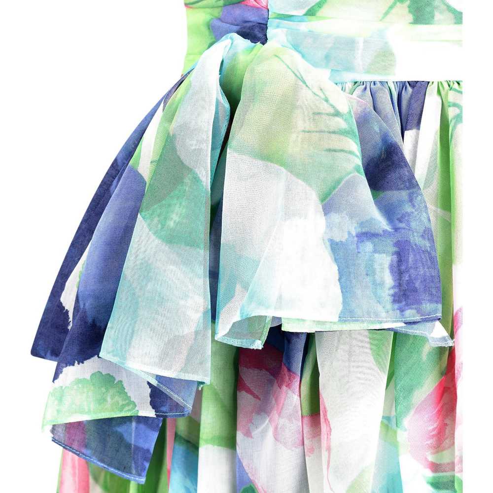 1980s Louis Feraud Cotton Floral Print Dress - image 9