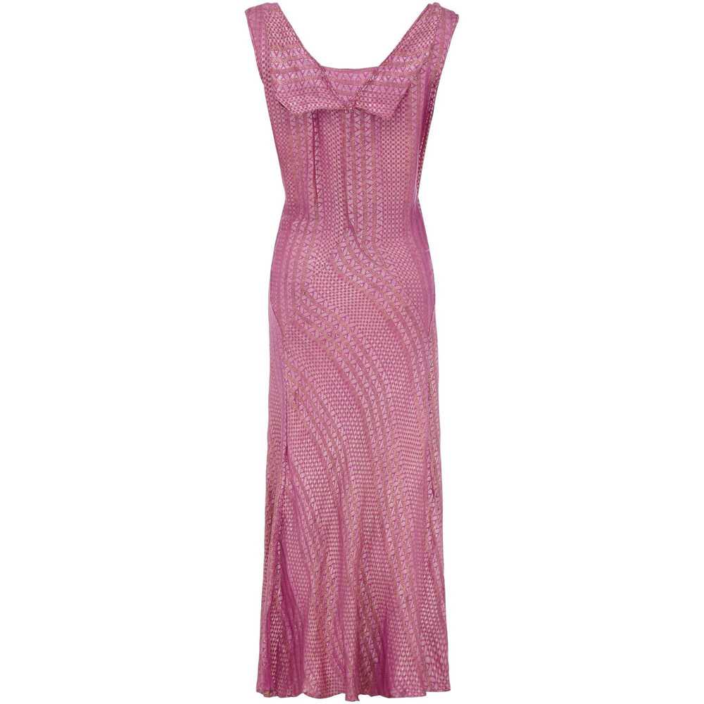 1920s Pink Full Length Lame Flapper Dress - image 2