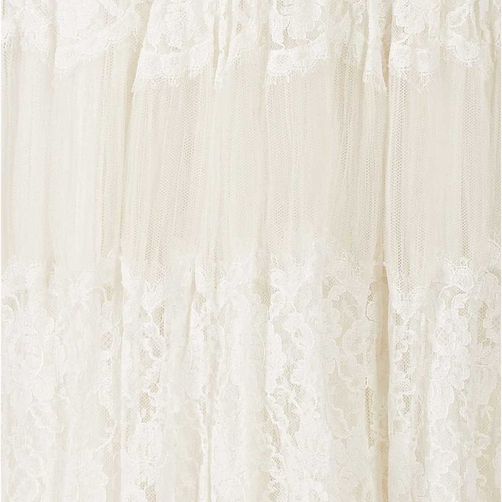 Late 1950s Early 1960s White Chantilly Style Lace… - image 5