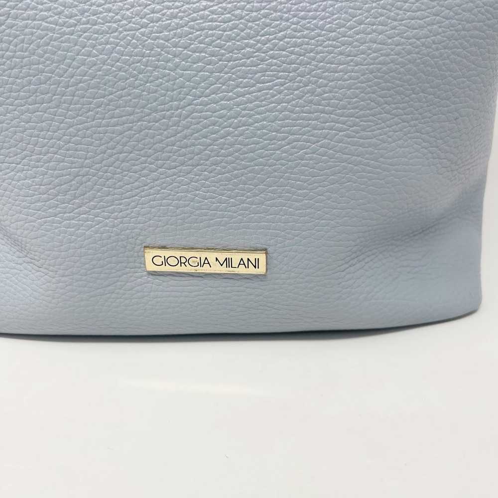 Giorgia Milani Light Blue Leather Hobo Bag Should… - image 6