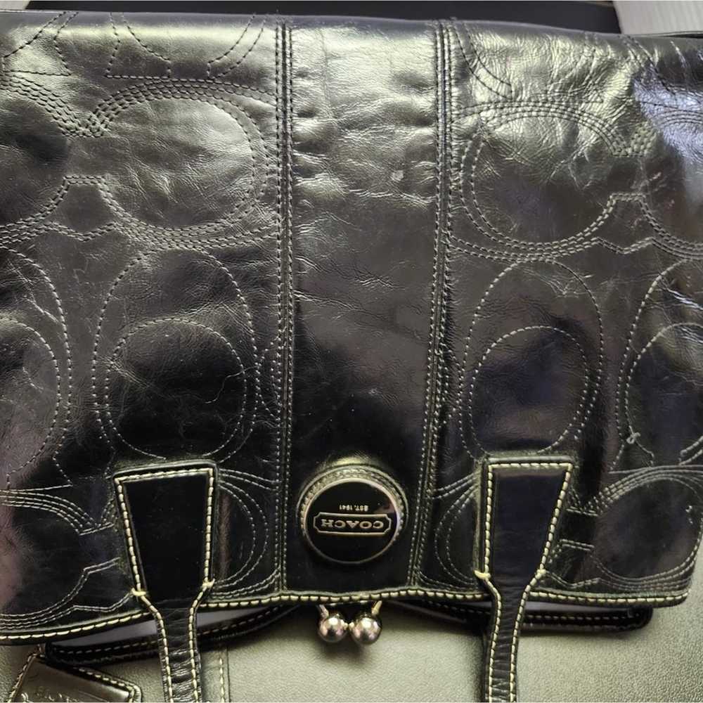 Coach Kisslock Carryall Handbag. Black - image 4