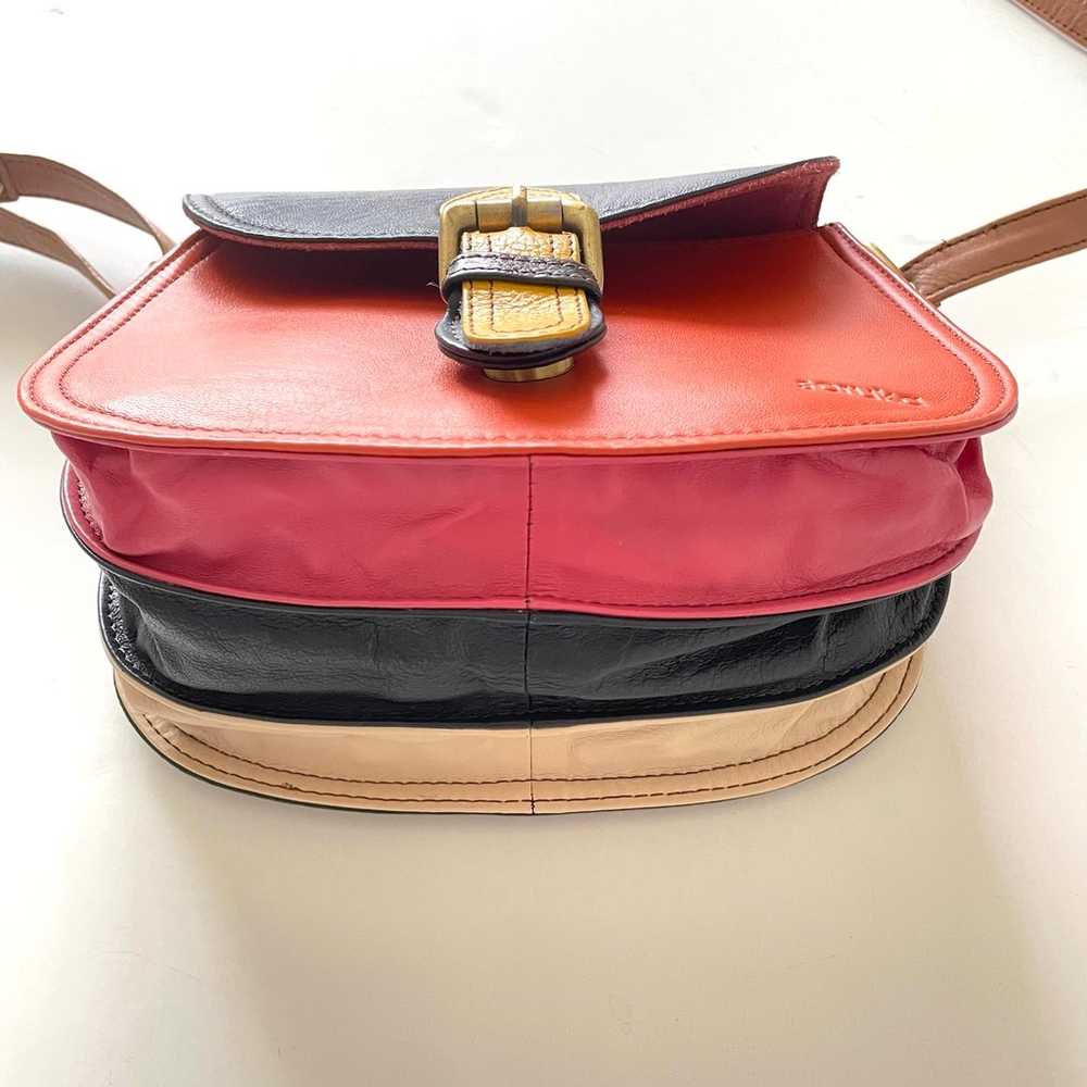 Soruka Color block Leather Crossbody Handbag - image 11