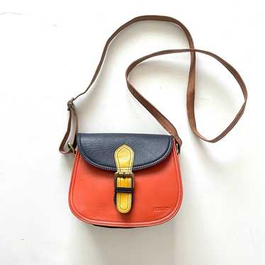 Soruka Color block Leather Crossbody Handbag - image 1