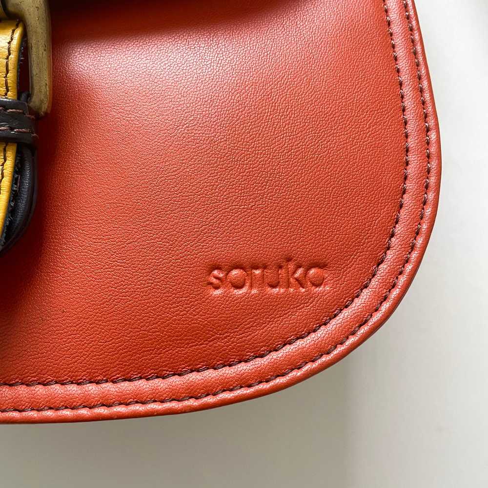 Soruka Color block Leather Crossbody Handbag - image 2