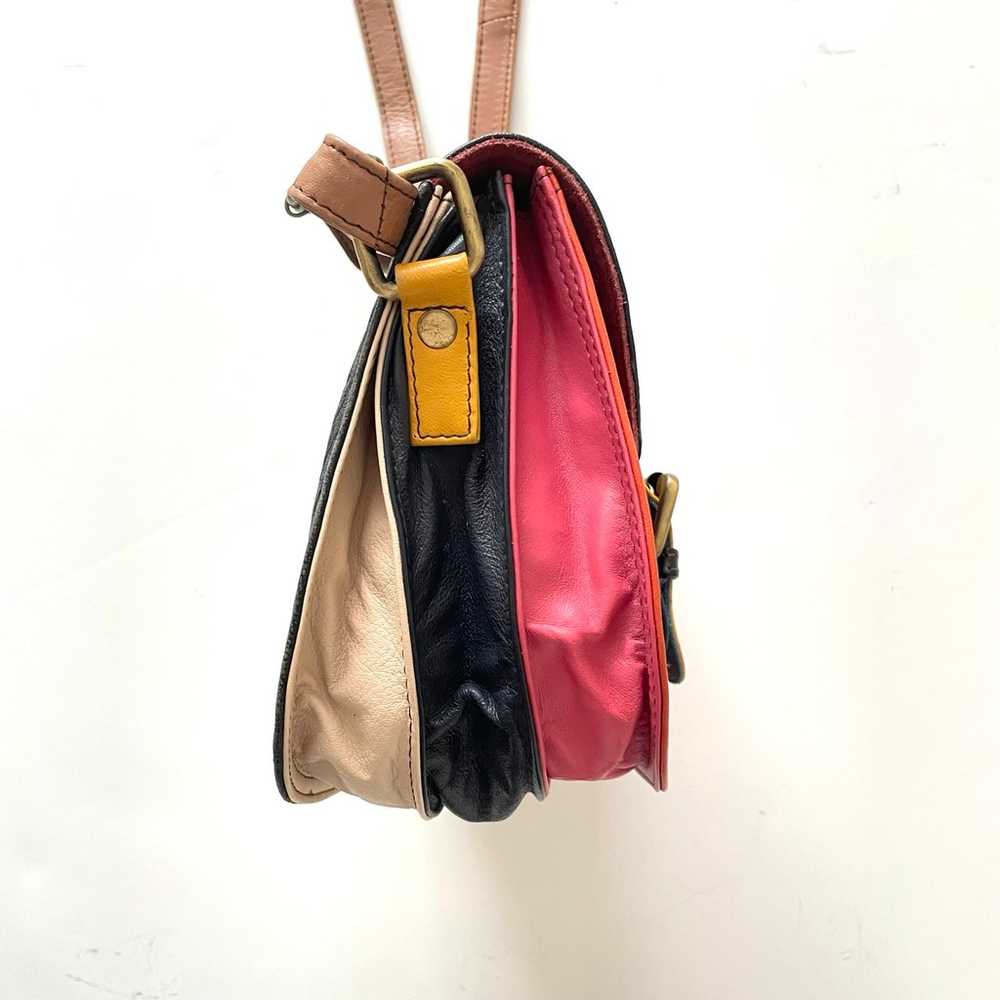 Soruka Color block Leather Crossbody Handbag - image 5