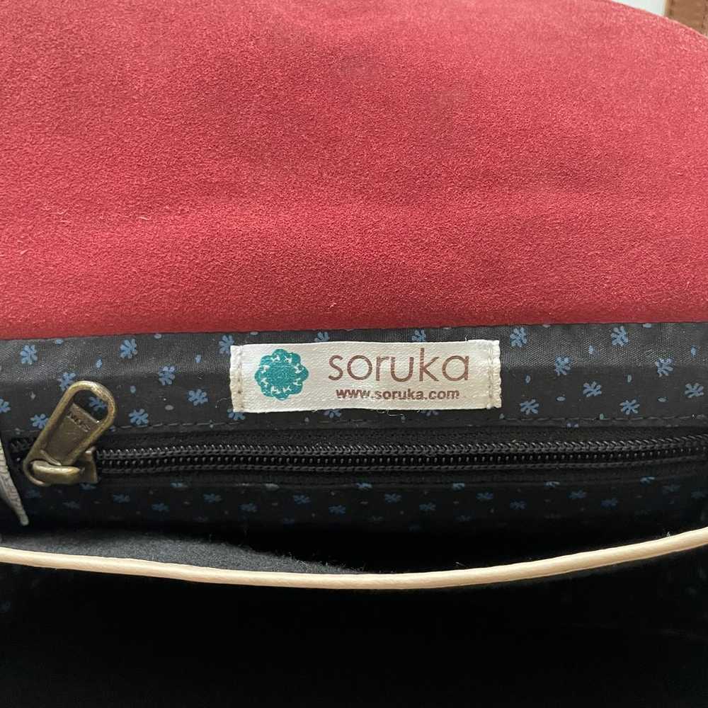 Soruka Color block Leather Crossbody Handbag - image 8