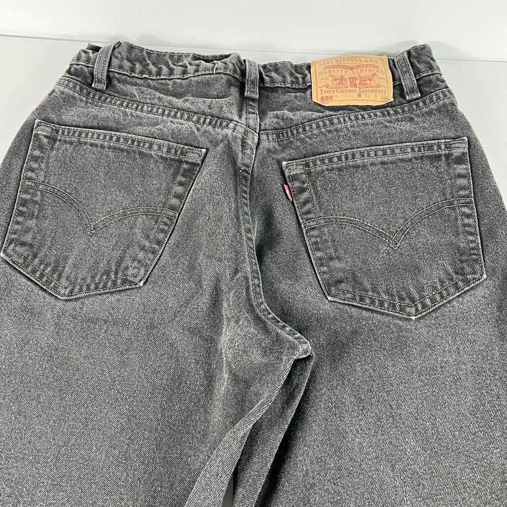 Levi's Y2K Levi's Jeans 550 Relaxed Black Faded C… - image 10