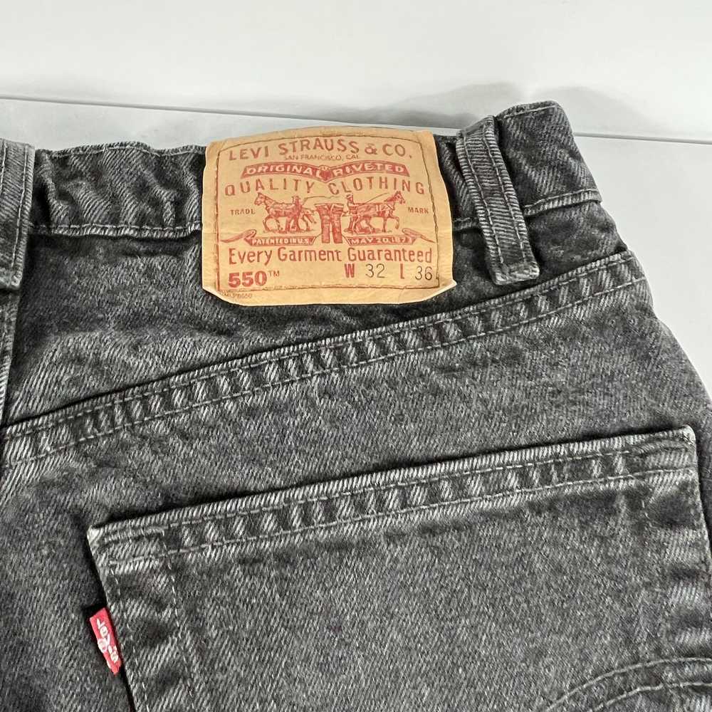 Levi's Y2K Levi's Jeans 550 Relaxed Black Faded C… - image 11