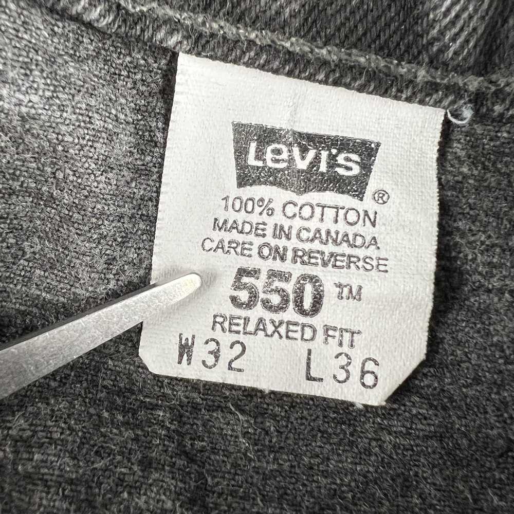 Levi's Y2K Levi's Jeans 550 Relaxed Black Faded C… - image 8